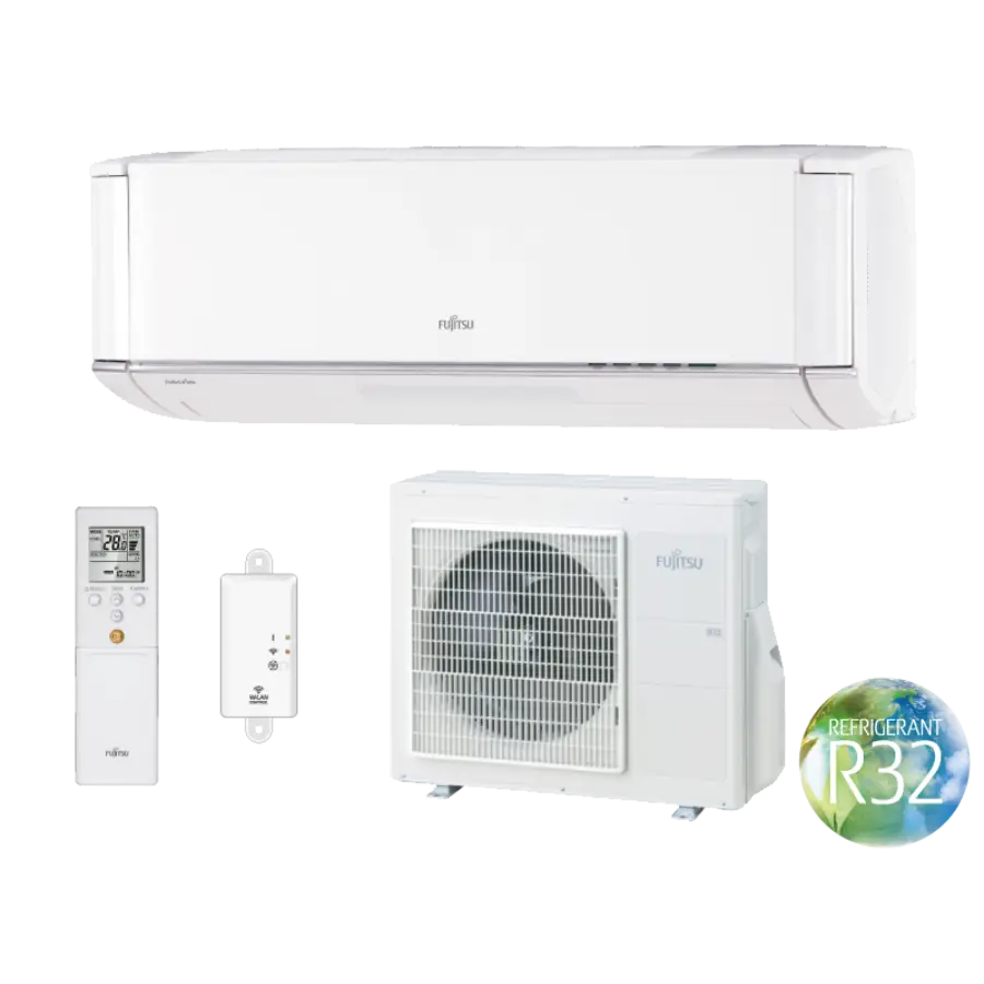 Fujitsu Split Klíma 3.4 Kw Hűtési- és 5 Kw Fűtési teljesítménnyel Fujitsu Split Klíma 3.4 Kw Hűtési- és 5 Kw Fűtési teljesítménnyel